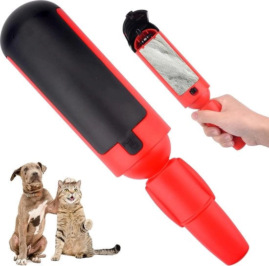 Rimozione pelo di animali - Premium rotolino per pelo - Rotolino peli animali - Rimozione pelo cane - Rimozione pelo gatto - Pelo animale - Colore: Rosso/Nero
