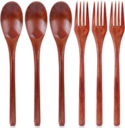 Set di 6 Stuken di Spiedini in Legno - 22,5cm - Ideale per Cucina e Servizio - Fatto di Legno Duraturo - Utensili da Cucina Riciclabili - Set Completo di 6 Stuken