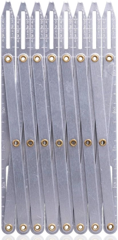 Misuratore di tessuto estensibile - Lunghezza regolabile - Duraturo e solido - Argento - Misuratore per artigianato - Adatto per bisogni di cucito