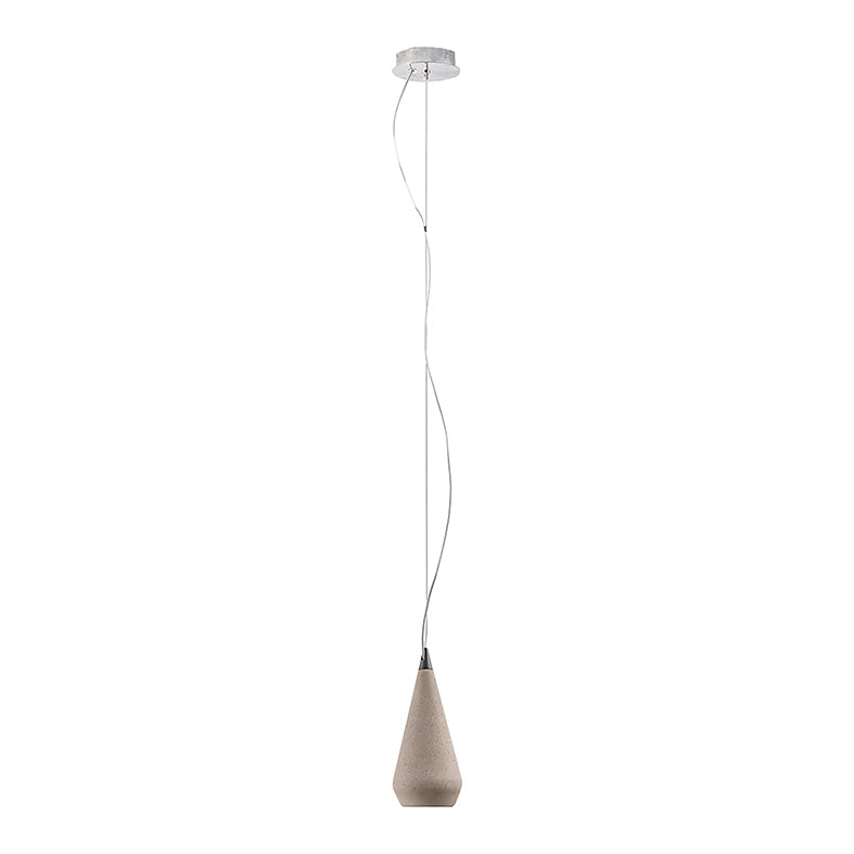 PAVÈ - Lampada a Sospensione in Cemento Grigio con Attacco GU10, Potenza 50W, IP20, Design Essenziale Firmata Andrea Lazzari - Rossini Group