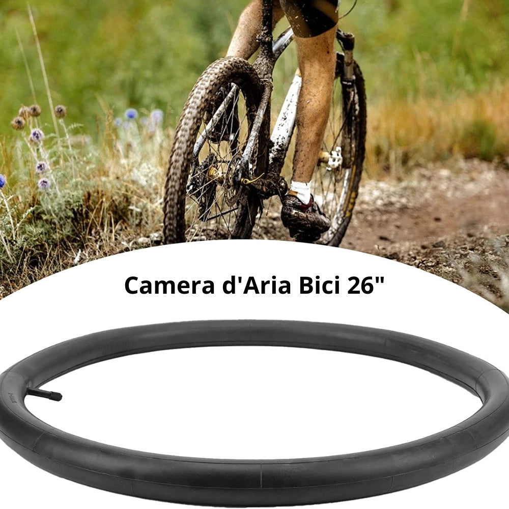 Trade Shop - Camera D'aria Per Bicicletta 26" 1.75 - 1.90 44mm Valvola Schrader Americana -