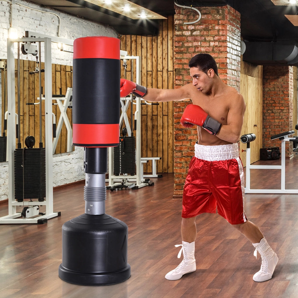 Sacco da Boxe con Base e Molla Regolabile ¨C Xylo ¨C Rosso