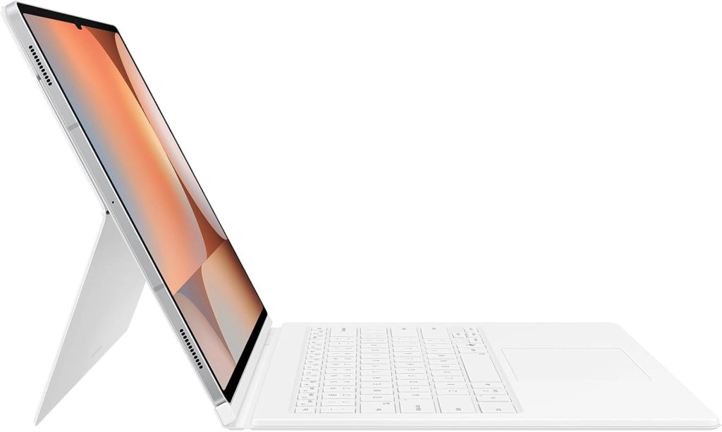 Book Cover Keyboard Custodia per tablet con tastiera retroilluminata per Galaxy Tab S9 Ultra | Tab S10 Ultra, Bianco