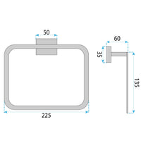 Portasciugamano Da Bagno Ring 210 Oste Chrome