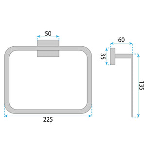 Portasciugamano Da Bagno Ring 210 Oste Chrome