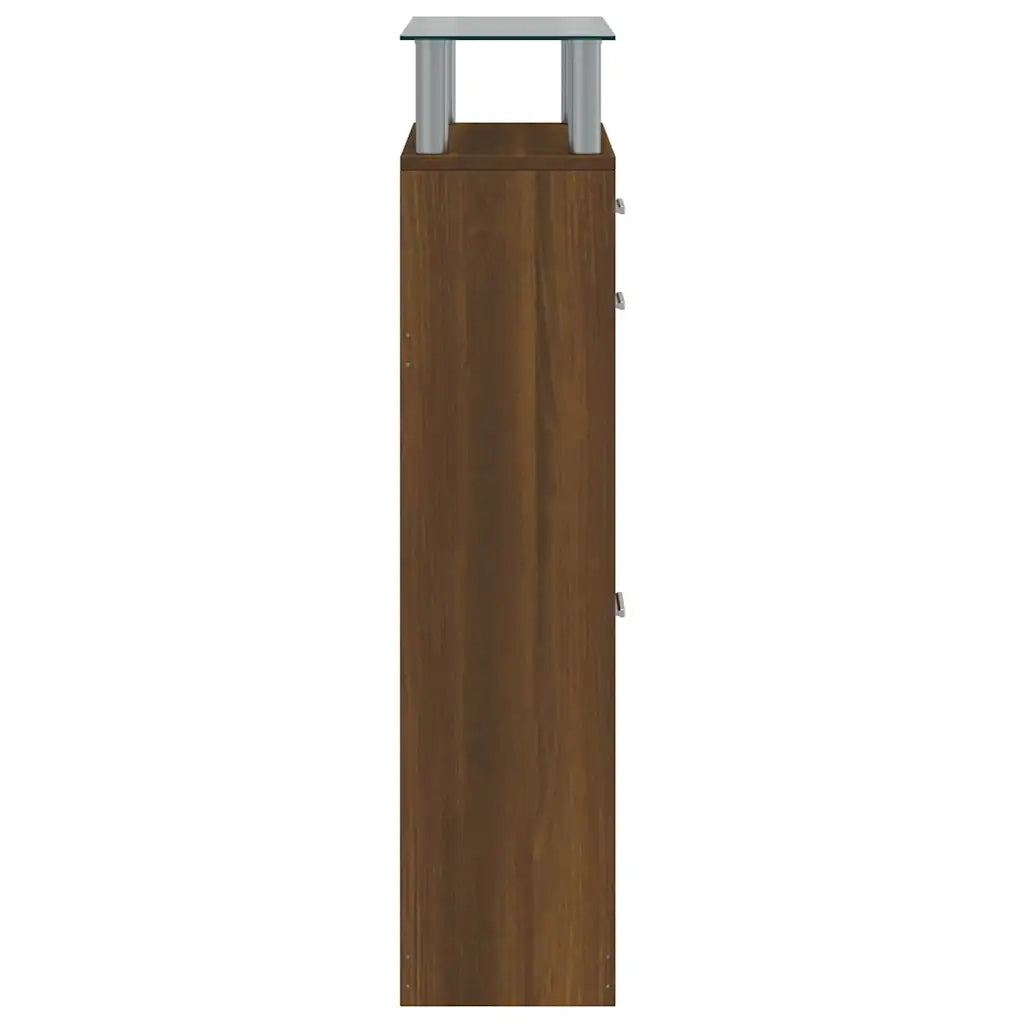 Scarpiera Rovere Marrone 63x24x104 cm in Legno Multistrato 342569