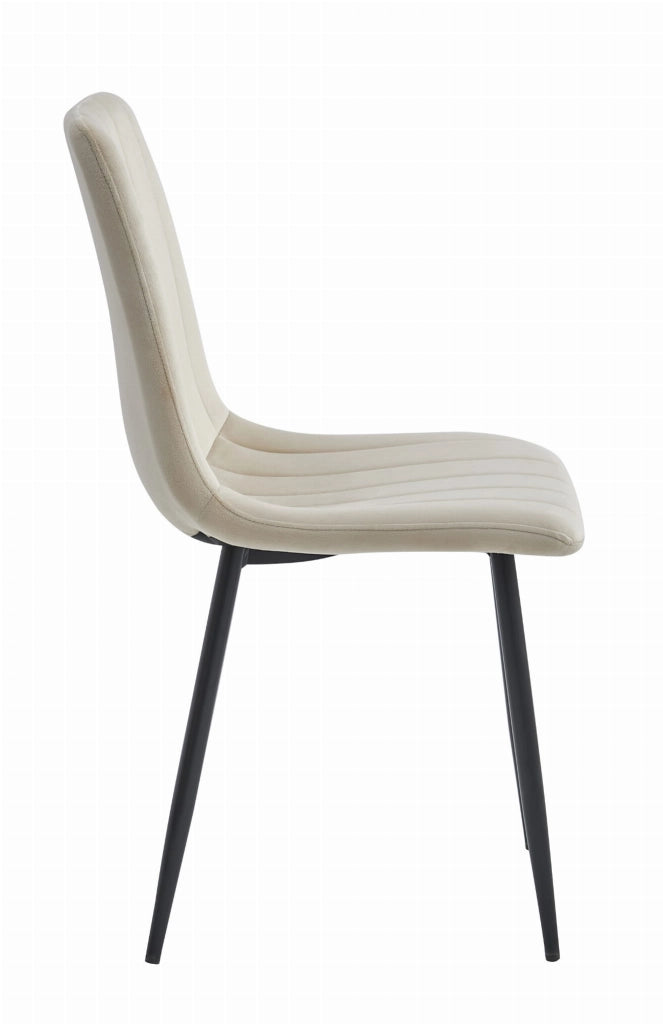 Sedia VALORA JEWA - Design senza tempo in velluto beige freddo x 1