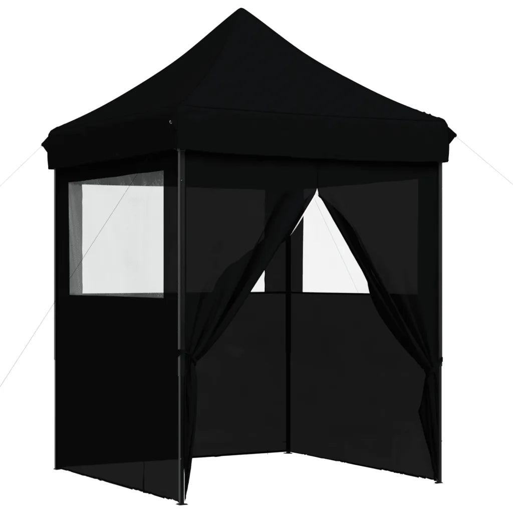 Tendone per Feste Pieghevole Pop-Up con 4 Pareti Nero