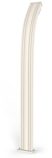 Doccia Solare da Esterno Giardino 30L Miscelatore Arkema Spring Fascia Inox Bianco Crema