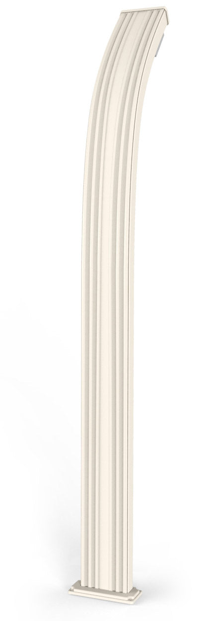 Doccia Solare da Esterno Giardino 30L Miscelatore Arkema Spring Fascia Inox Bianco Crema