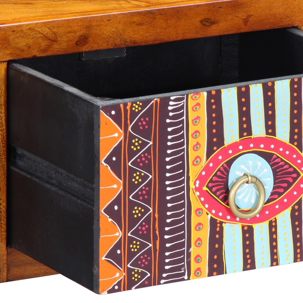 Cabinetti da notte  2 pz 35x30x22 cm in legno massello di acacia