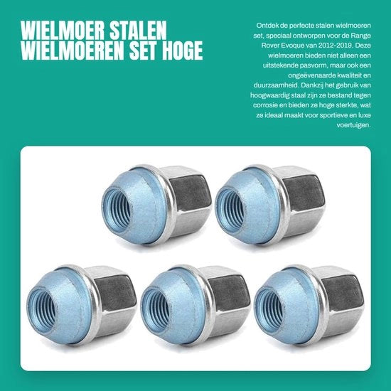 Set di Mostrichini in Acciaio per 5 Pezzi - Adatto per Evoque/Velar/LR2 - Alta Qualità - Resistenza alla Corrosione - Codice OEM LR001381 - Kit di Mostrichini