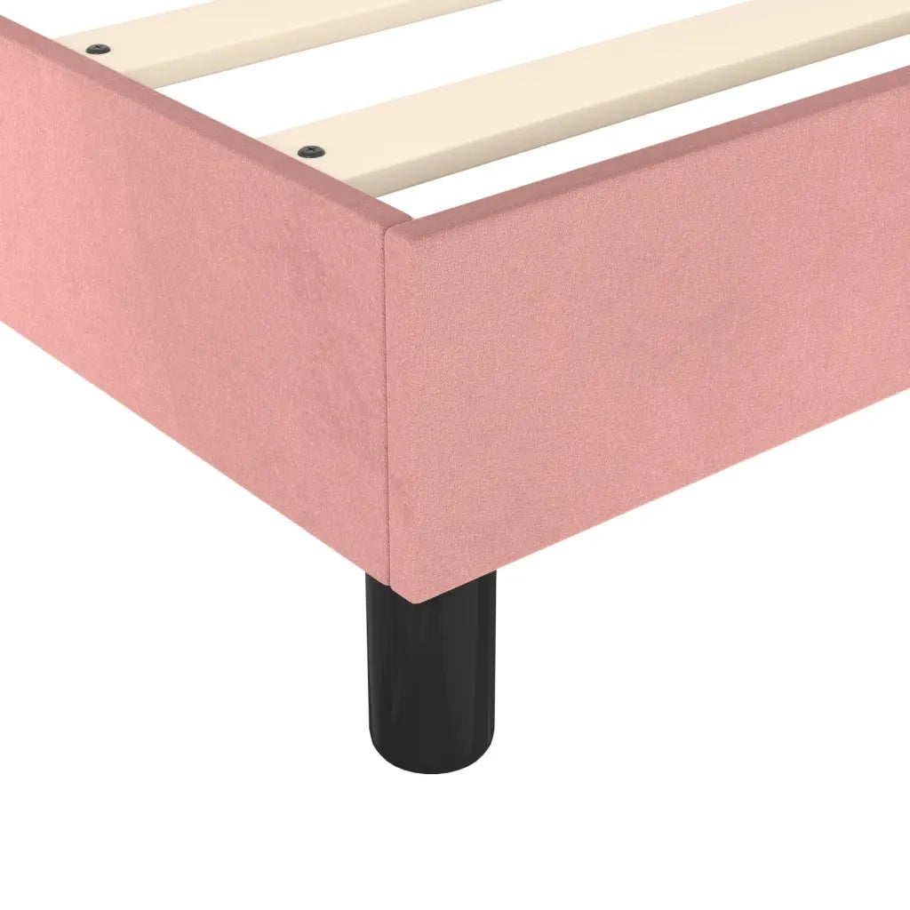 Struttura Letto a Rete a Molle Rosa 90x200 cm in Velluto 3121101
