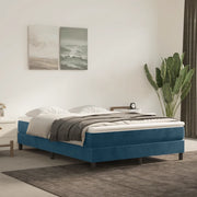 Struttura Letto a Rete a Molle Blu Scuro 140x200 cm Velluto 3120776
