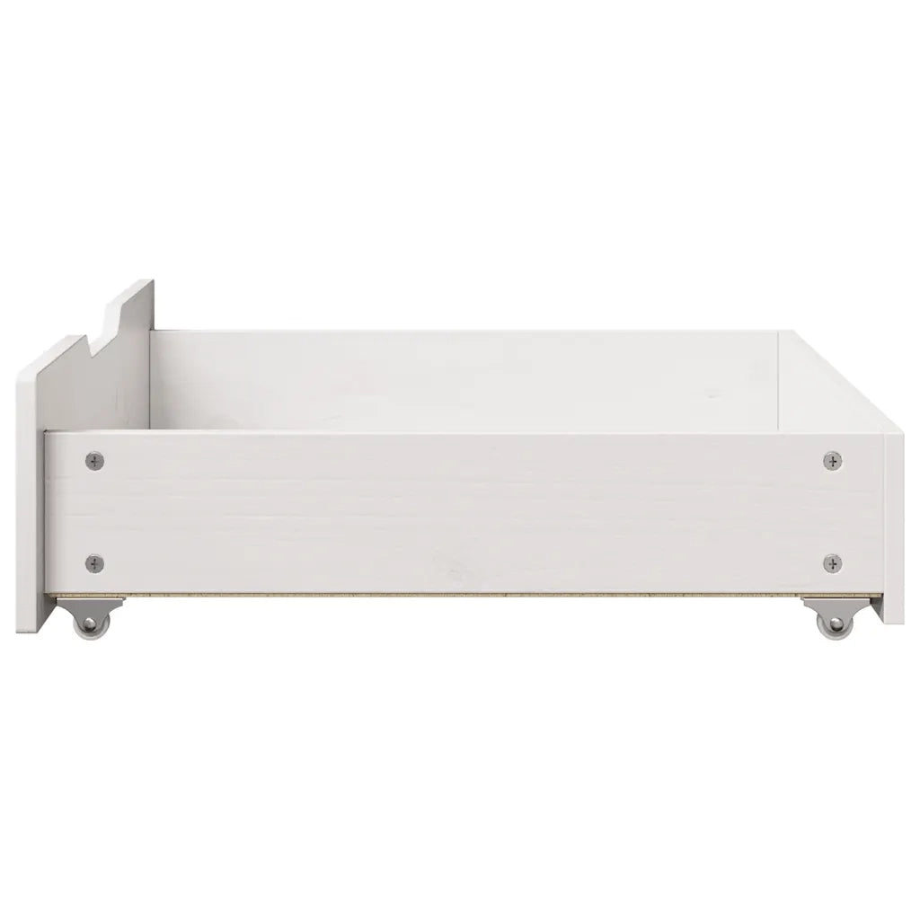 vidaXL Cassettoni da Letto 2 pz Bianchi 75x55x17 cm in Legno di Pino