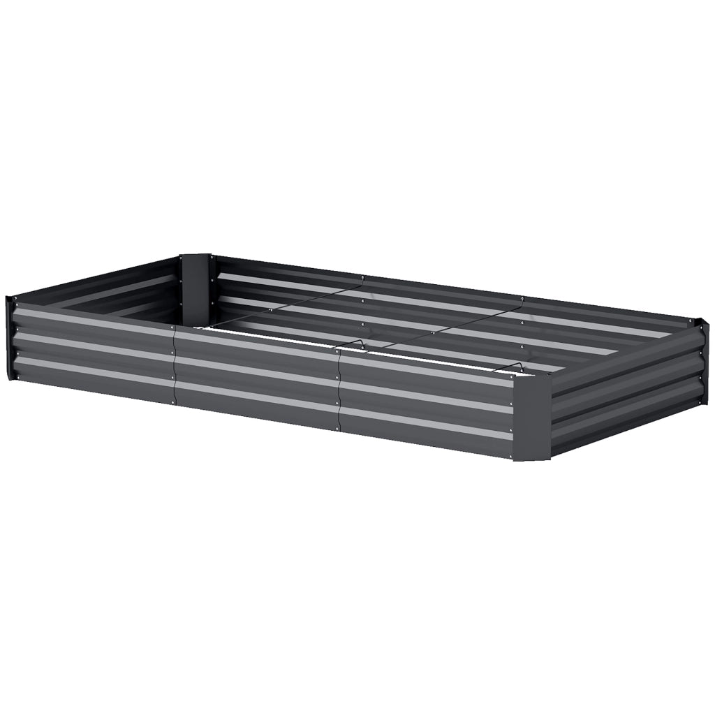 Letto Rialzato in Acciaio ¨C Zephmum ¨C Grigio Scuro 240x120x30 cm