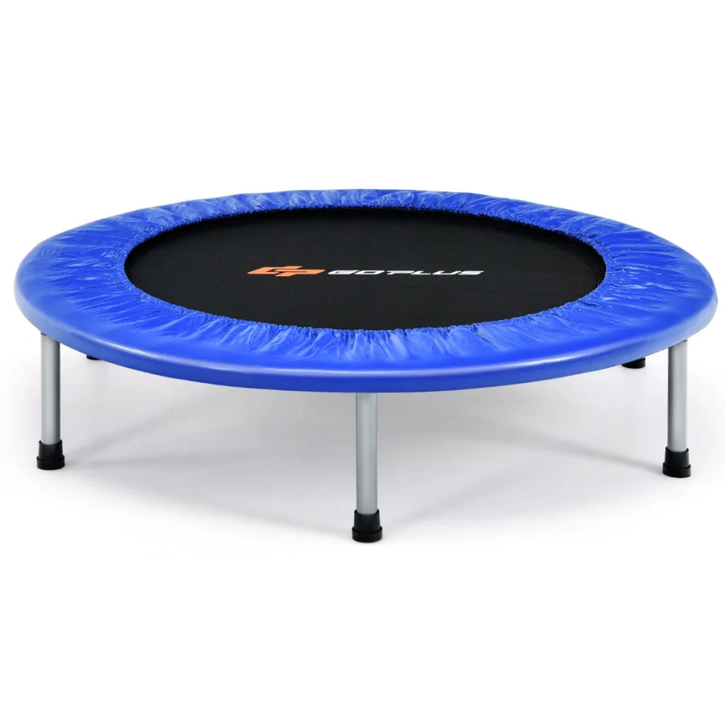 Trampolino pieghevole ø95,5 x 21,5 cm per uso interno ed esterno con elevata sicurezza e facile montaggio in PVC blu 20_0014490