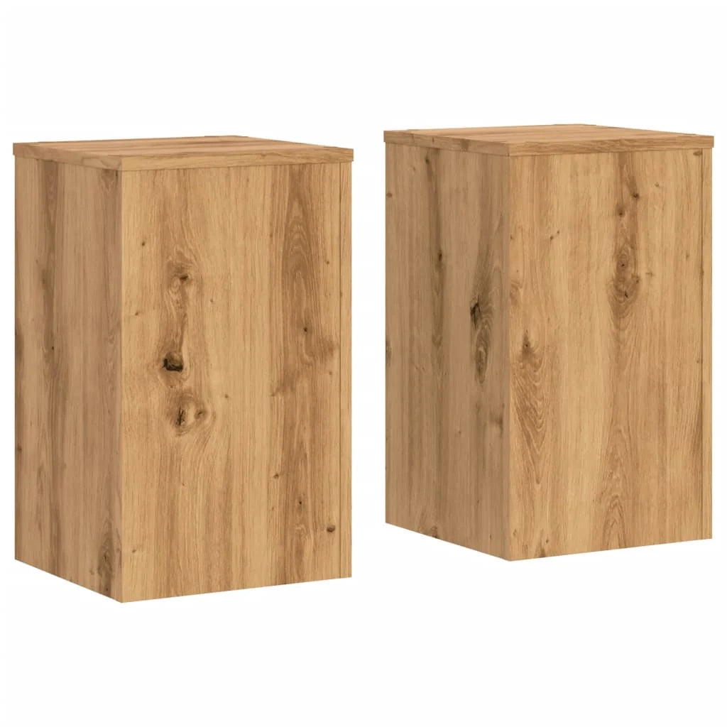 Portavasi mobili per fiori set da 2 fatti a mano legno ingegnerizzato marrone 02_0045299