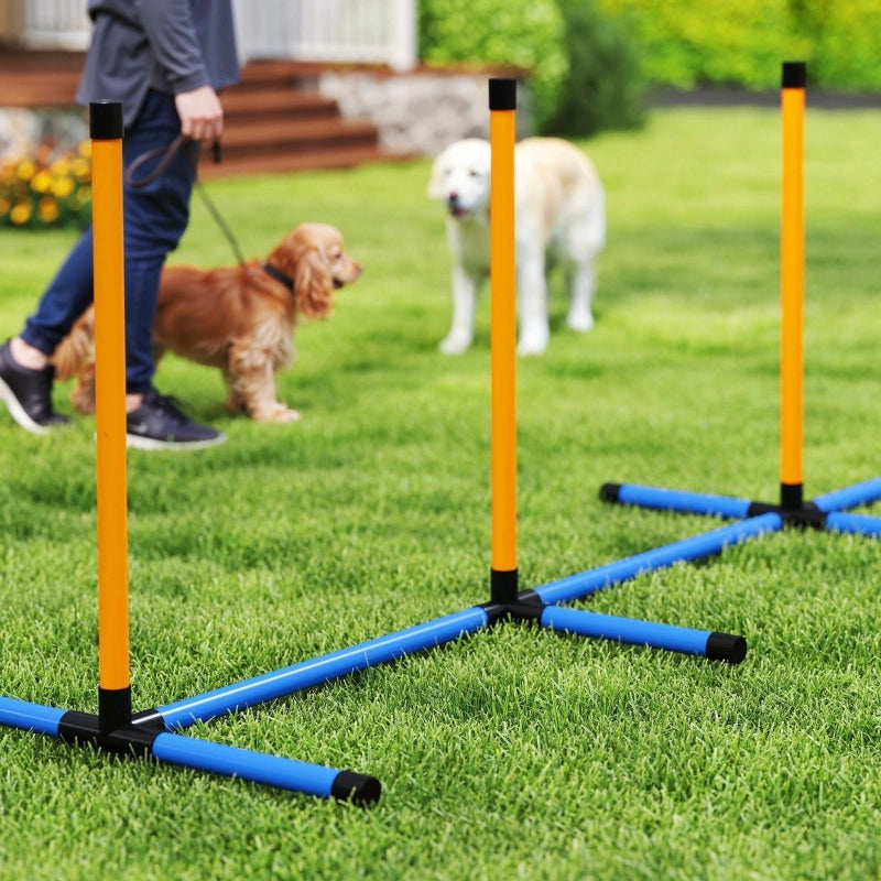 Set Agility per Cani 7 Pezzi, Attrezzatura per Addestramento con Ostacoli ad Incastro