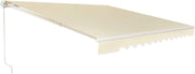 Tenda da Sole per Esterno Avvolgibile 4 x 2,5 m, Tenda da Sole a Bracci Estensibili con Telaio in Alluminio, Tettuccio Resistente al Sole e Impermeabile e Manovella (4 x 2,5 M, Beige)