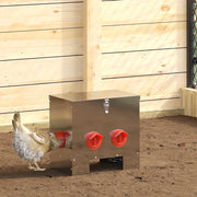 Feeder per pollo 2 pcs Argento 40,5 x 25 x 38 cm