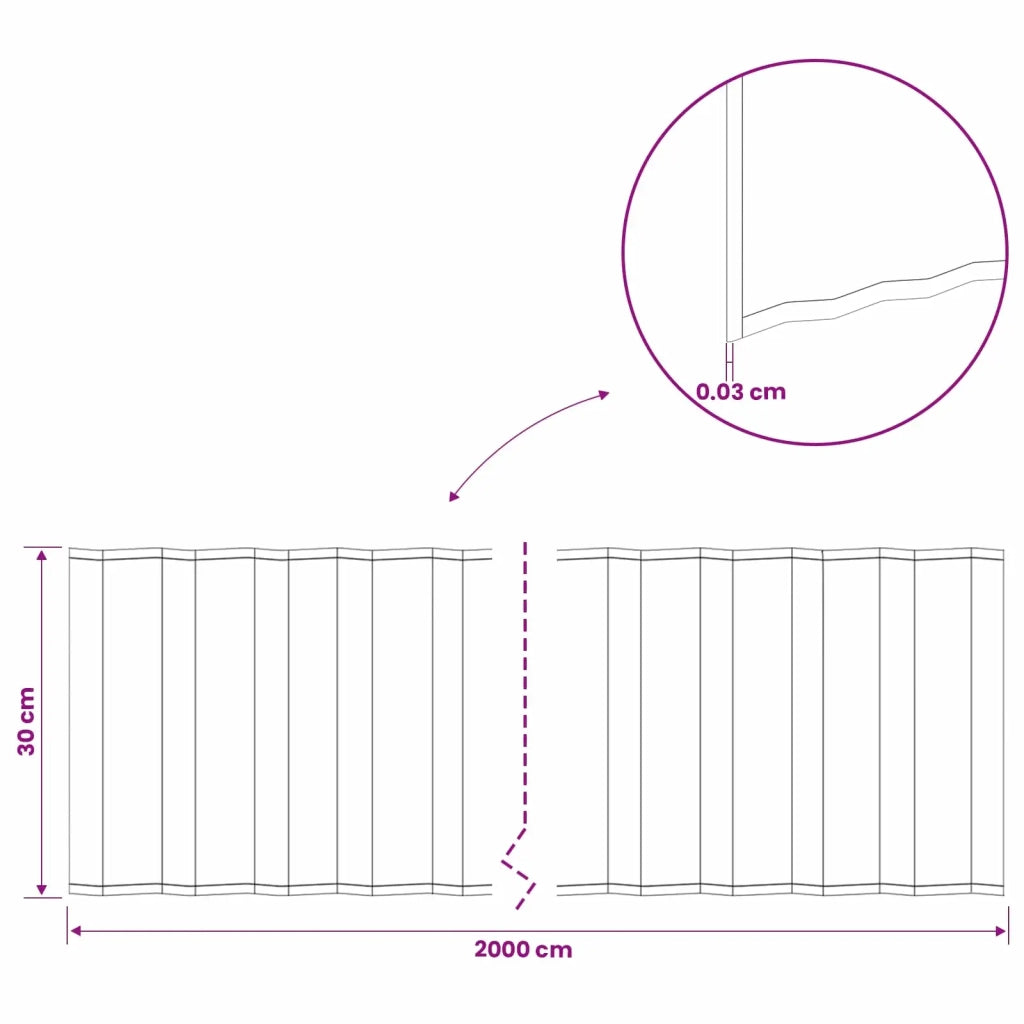 Bordura per Prato 20 m x 30 cm Acciaio zincato Argento 42030207