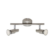 Spot Contemporaneo One Metallo Nichel Satinato 2 Luci Gu10 3000K
