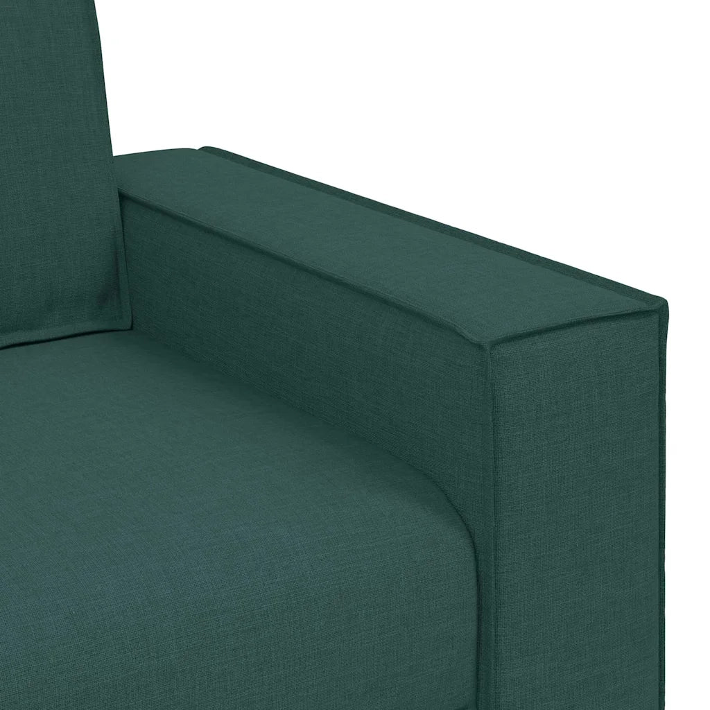 Divano 3-Persone Verde Scuro 220 cm Tessuto 4104995