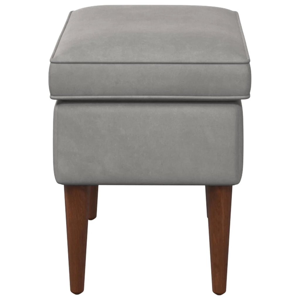 Poggiapiedi Grigio Chiaro 55 x 35 x 41 cm Velluto 42029995
