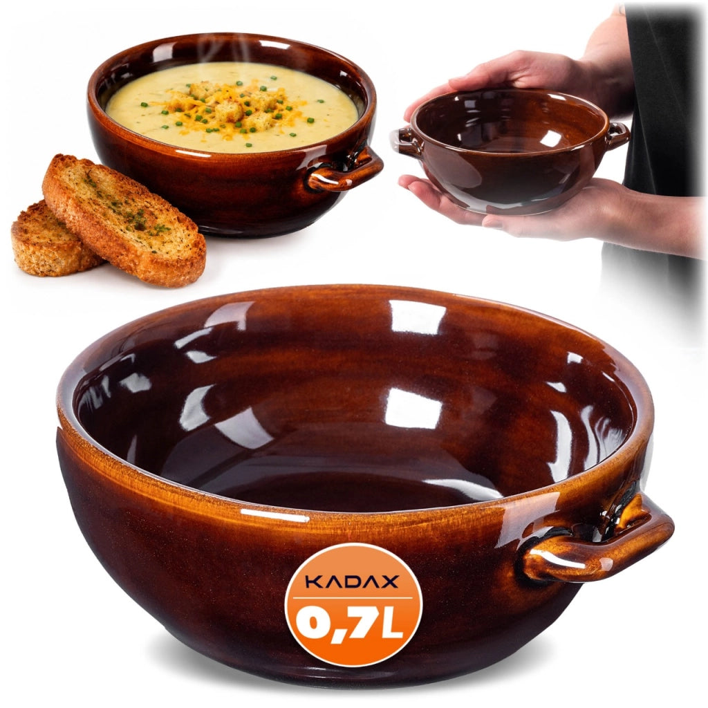 Ciotola da zuppa KADAX 700 ml Ciotola da zuppa in gres Ciotola da brodo in gres