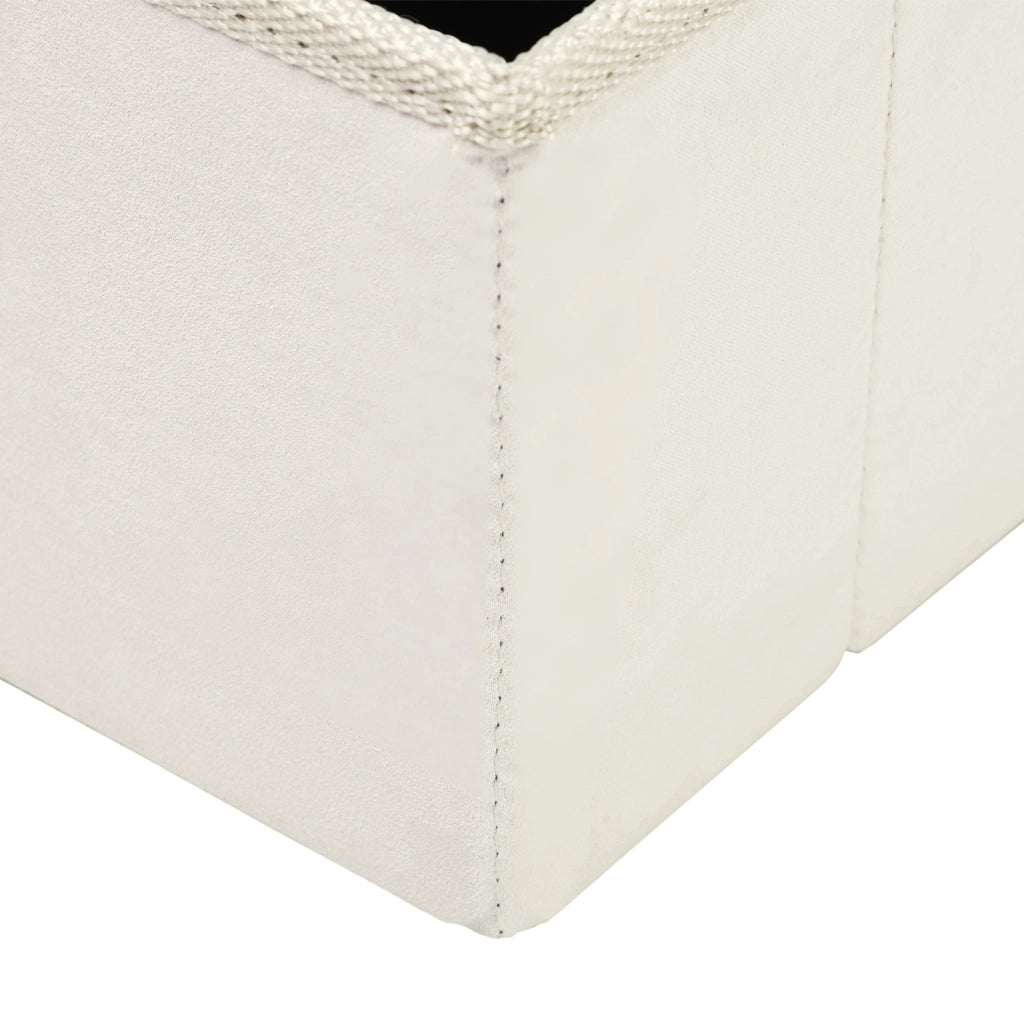 Scaffale pieghevole con 3 gradini e vano contenitore per cani e gatti in MDF bianco per divano 40 × 54 × 48 cm