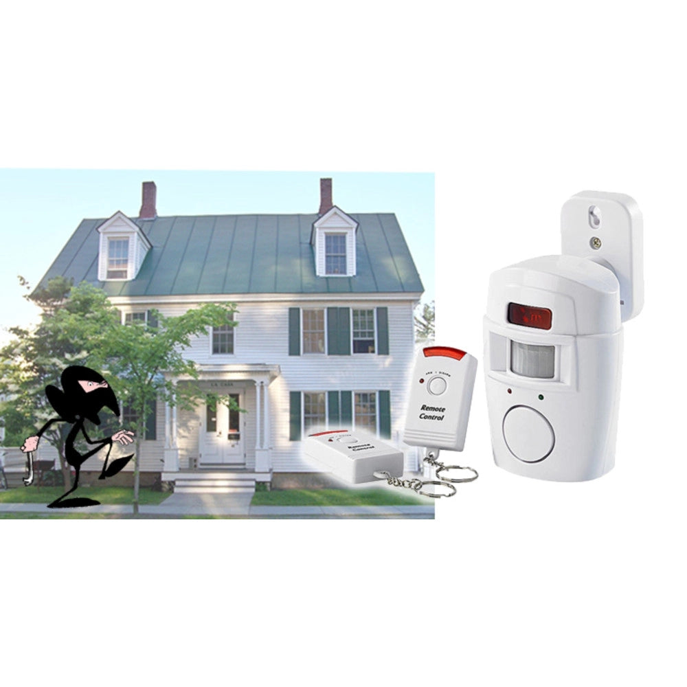 Trade Shop - Allarme Antifurto Con Sensore Sirena 105 Db 2 Telecomandi Casa Ufficio Negozio -