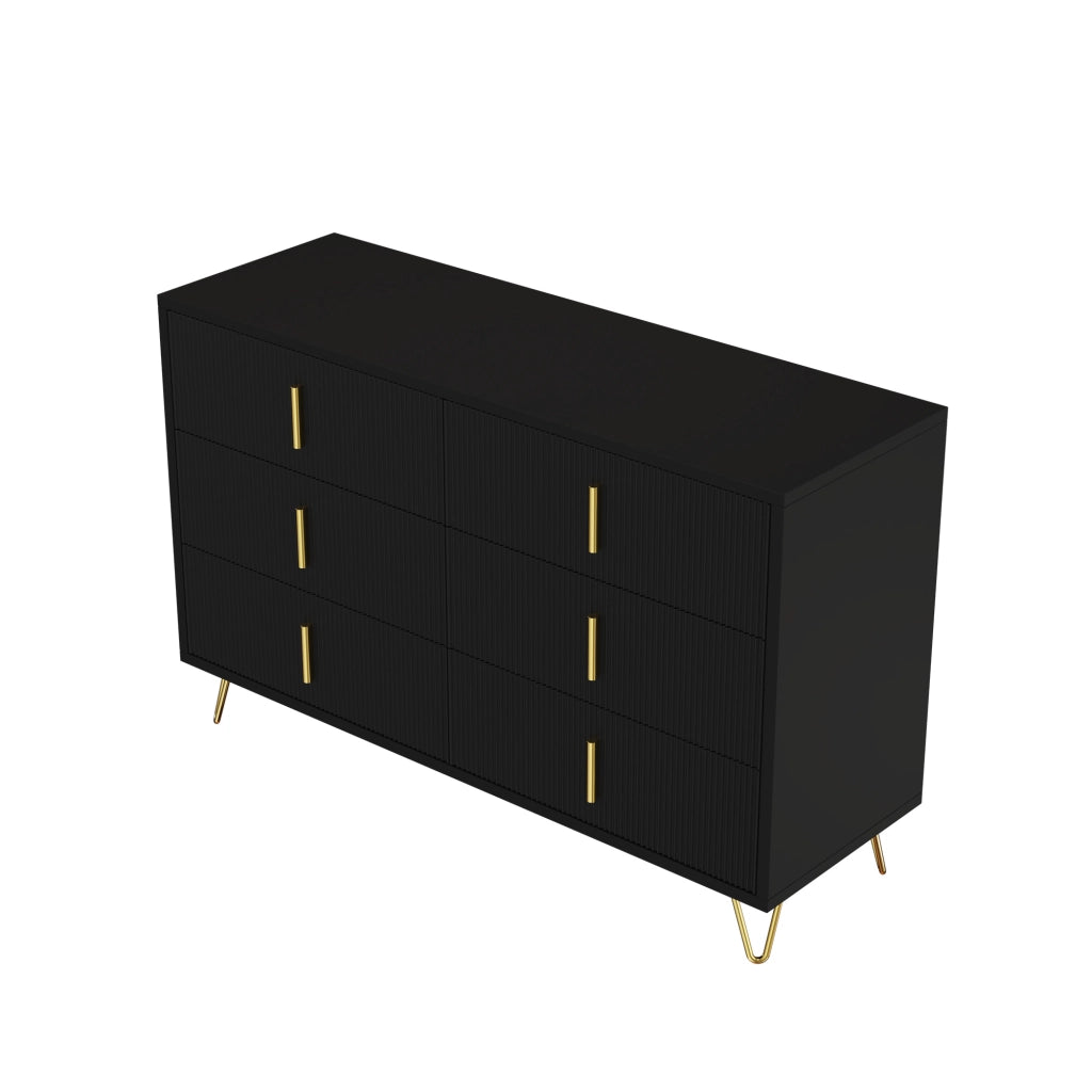 Credenza elegante con design moderno - Zephmum - Maniglie dorate, ampio spazio di archiviazione