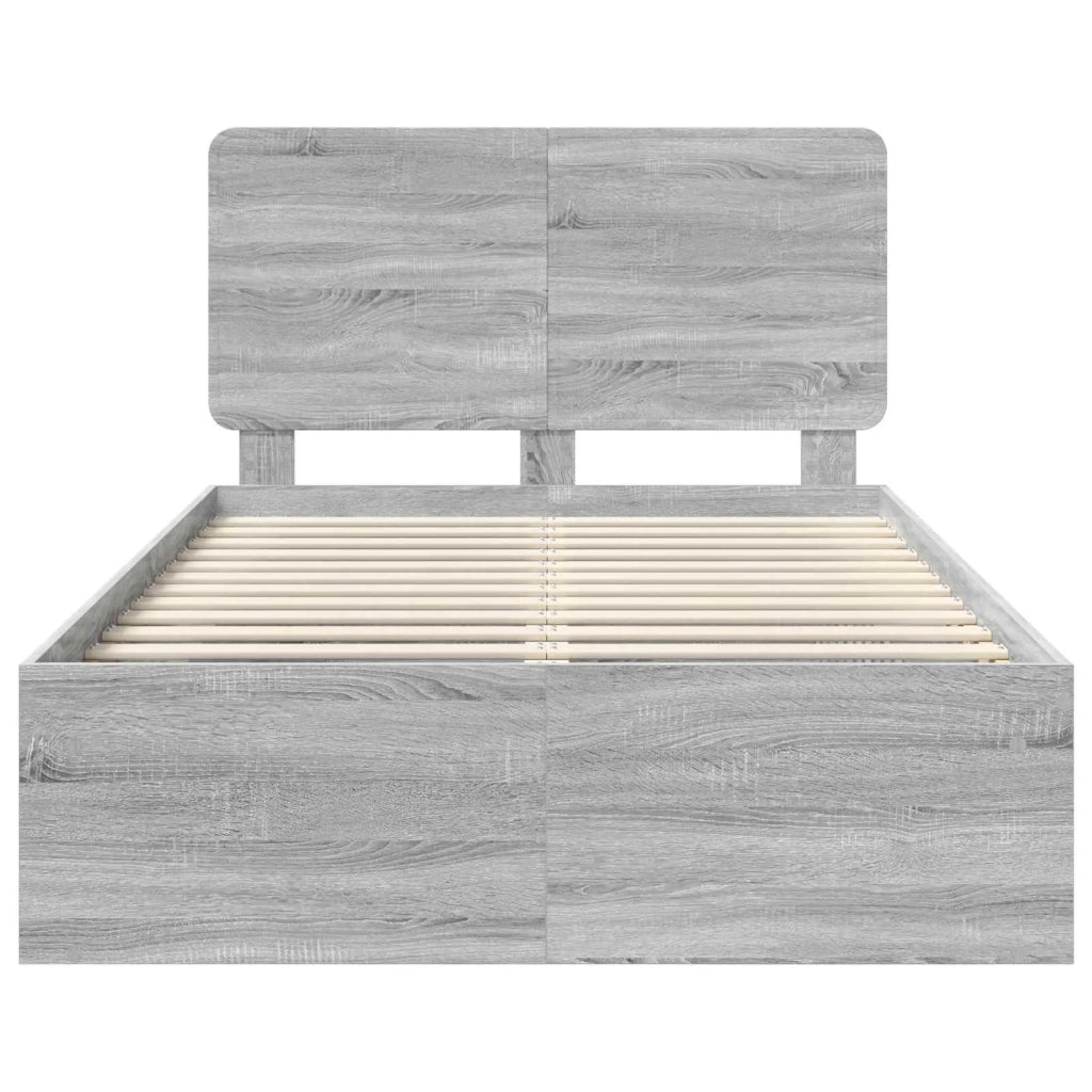 Struttura del letto Grigio Sonoma 135 x 190 cm Pino massello 3412502