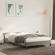 Giroletto con Testiera Grigio Chiaro 120x190 cm in Vellutocod mxl 115369