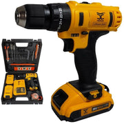 Trade Shop - Trapano Avvitatore A Percussione Doppia Batteria Litio 26v Valigia 35 Accessori -