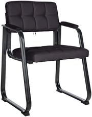 Sedia Visitatore Canada B in Similpelle nero