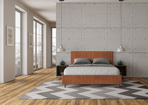 Letto Matrimoniale 160x190 cm Senza Rete Adele Labirinto 04 Arancione