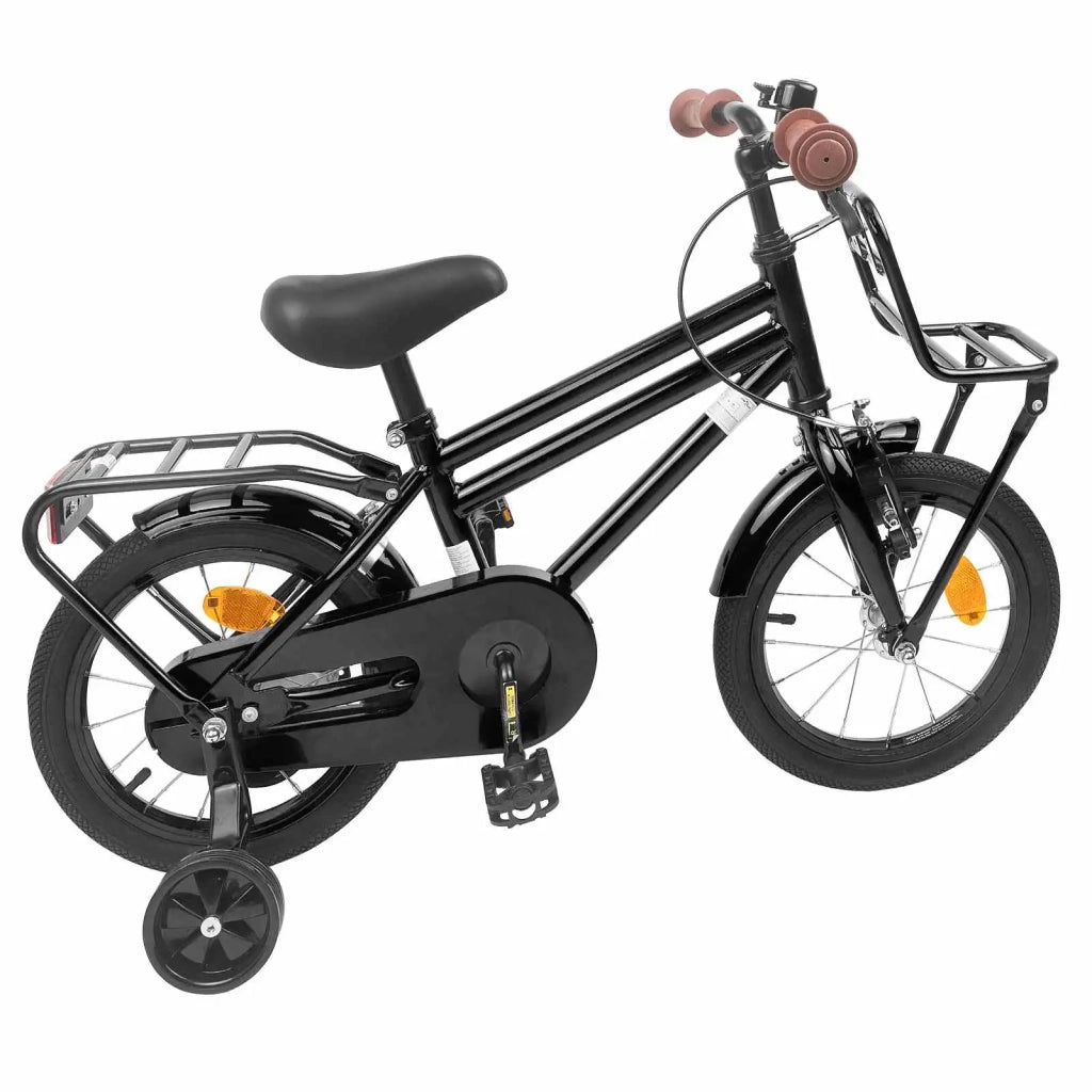 Bicicletta per Bambini 16 Pollici per bambini di 4-6 anni Nero