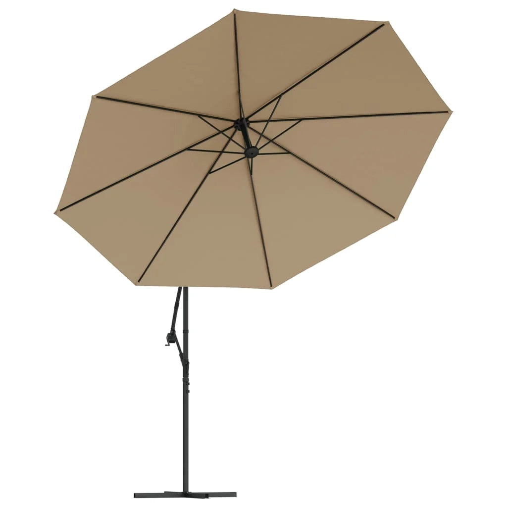 Ombrellone mobile da giardino con portalampada e palo in metallo 350 cm tortora 02_0008655