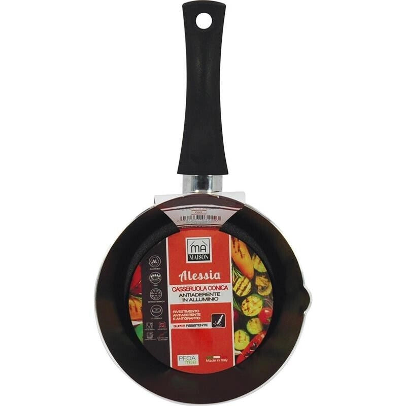 MA MAISON CASSERUOLA CONICA LINEA ALESSIA 16 CM - 8H CM CON UN MANICO ANTIADERENTE E ANTIGRAFFIO IN ALLUMINIO