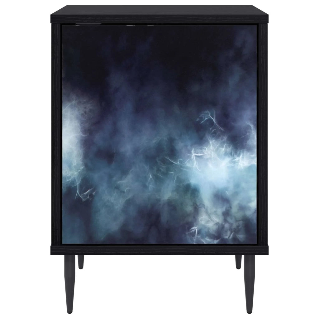 Armadio da Notte RAALTE Rovere Nero 36 x 33 x 51 cm 8007235