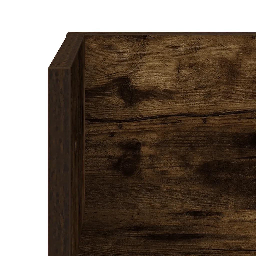 2 pz Mensole Parete | Mensola sospesa Rovere Fumo 100x16,5x16,5 cm in Truciolato