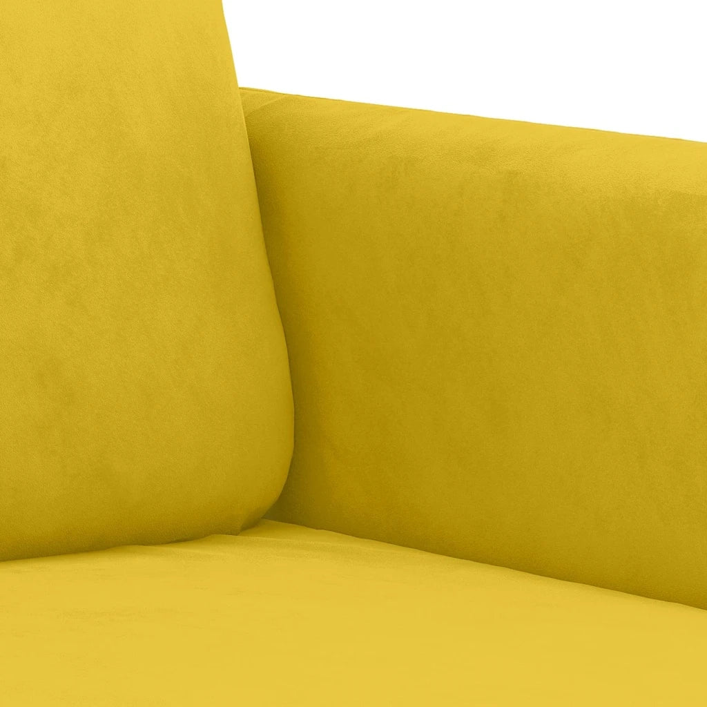 Set di Divani 2 pz Giallo in Velluto 3201980