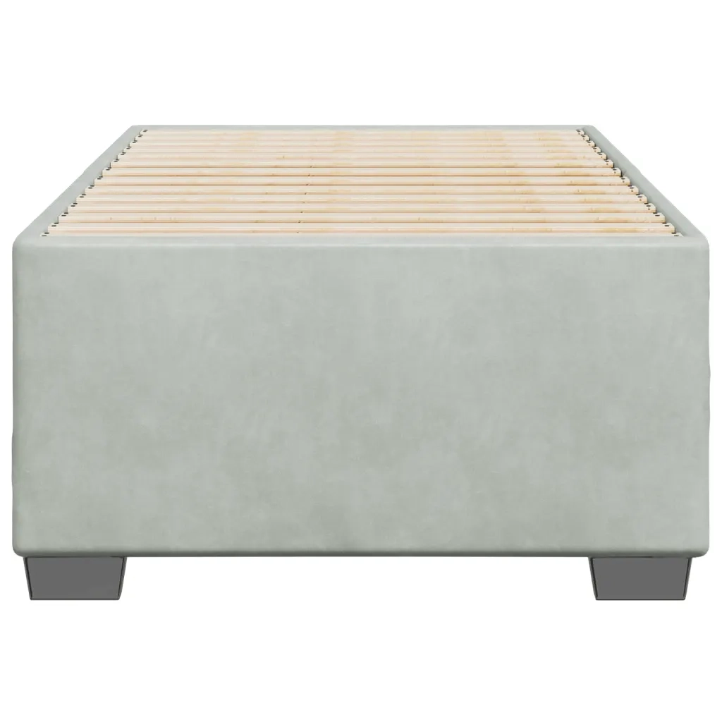 Giroletto senza Materasso Grigio Chiaro 100x200 cm Velluto