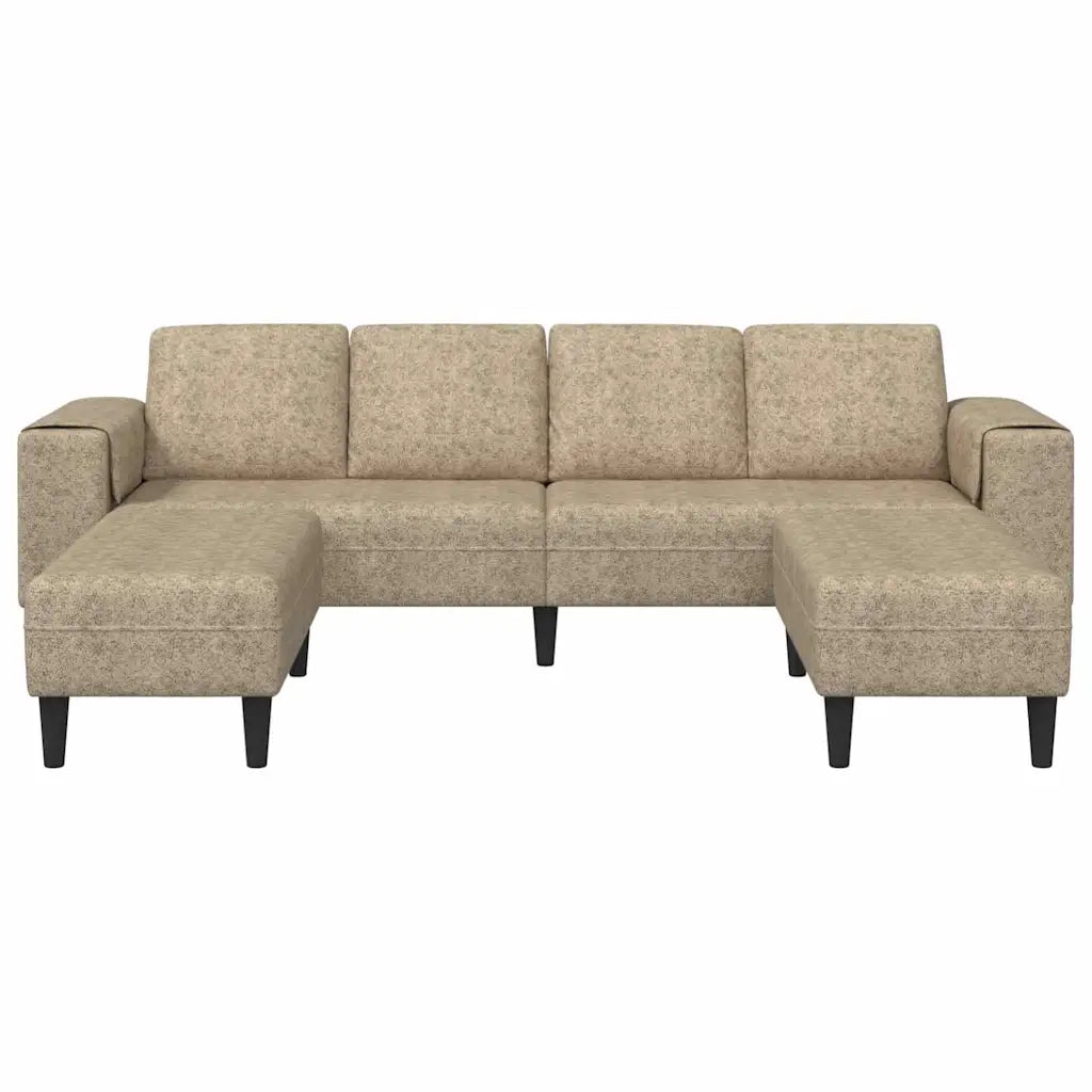 Set di divani 3 pcs Grigio chiaro Pelle scamosciata sintetica