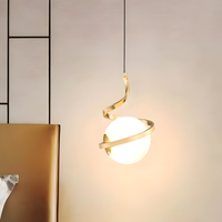 Lampada A Sospensione A Spirale Con Sfera In Vetro APP1733-1CP Oro
