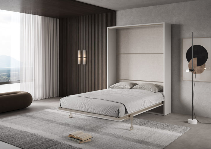 Letto Matrimoniale Francese A Scomparsa 140 Versia Bianco