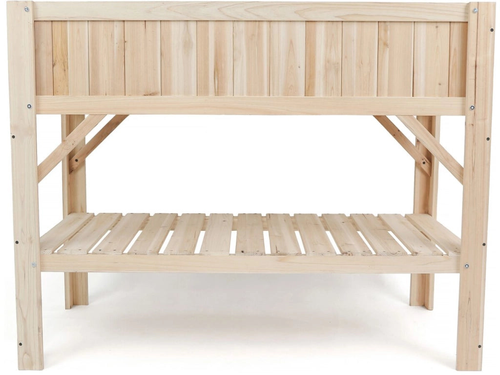 Orto quadrato in legno "Magnolia" su gambe - 115 x 57 x 90 cm - Beige