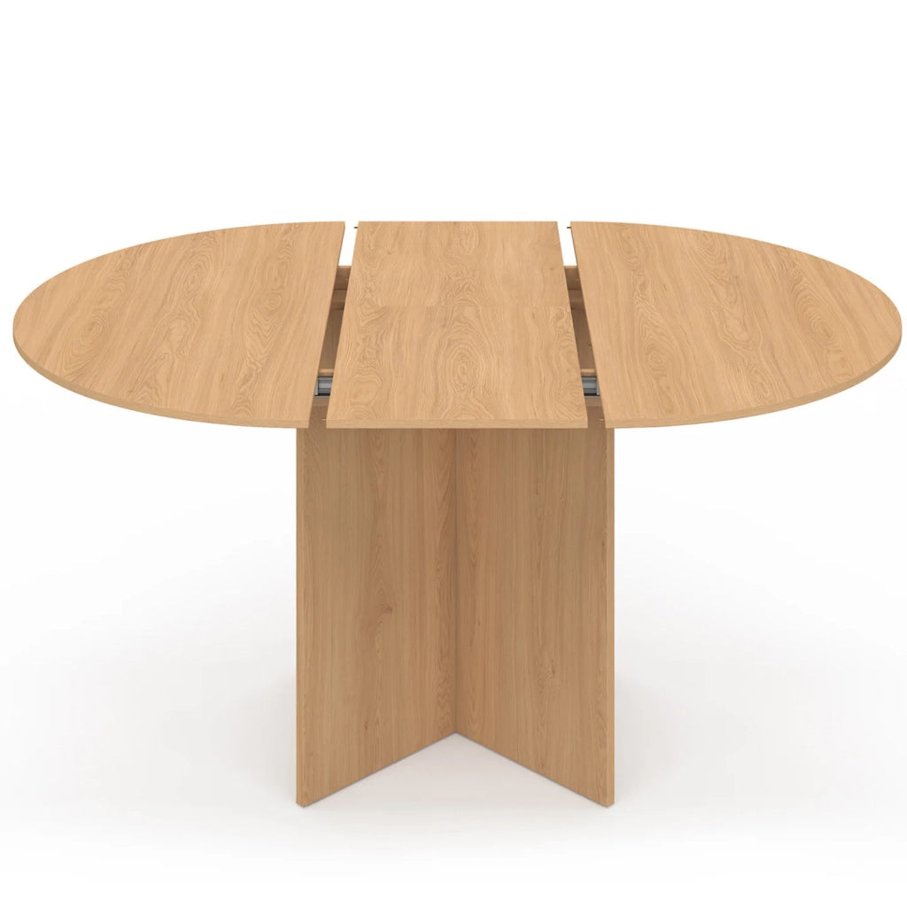 IDMarket - Tavolo da pranzo ovale allungabile MARTHE 4-8 persone effetto faggio 110-150 cm